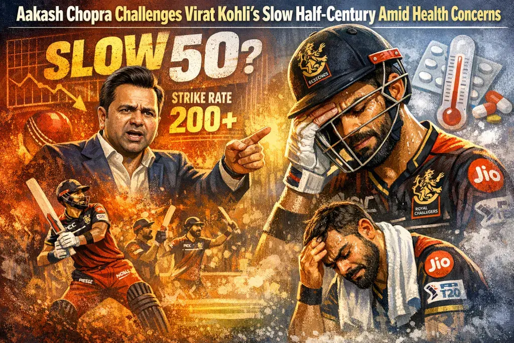 Aakash Chopra Challenges Virat Kohli's Slow Half-Century Amid Health Concerns